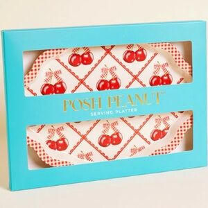Posh Peanut Cheryl Red & White Cherry Serving Platter